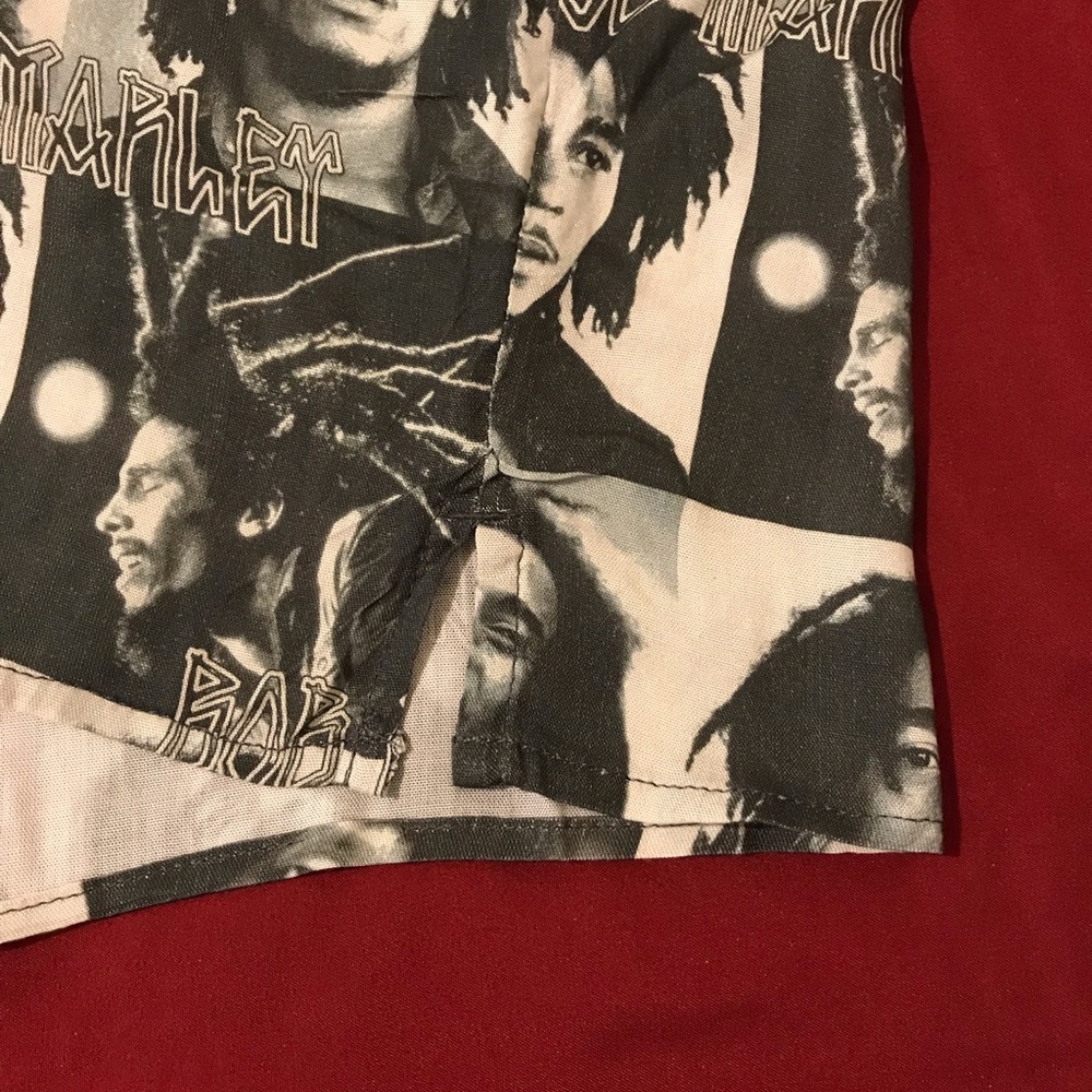 BOB MARLEY Button Down short sleeve shirt NWT NEW - Picture 9 of 11